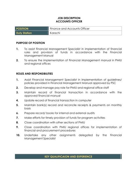 Account Officer 1 Job Details .